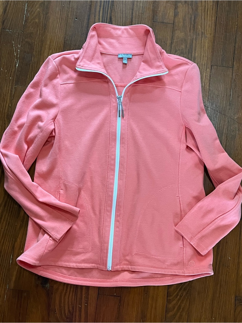T By Talbots Coral Zip-Front Jacket